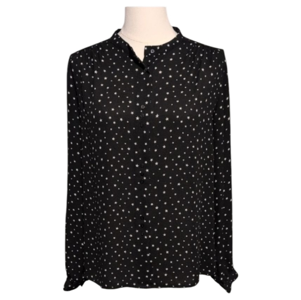 Banana Republic Black Shirt with White Star Design